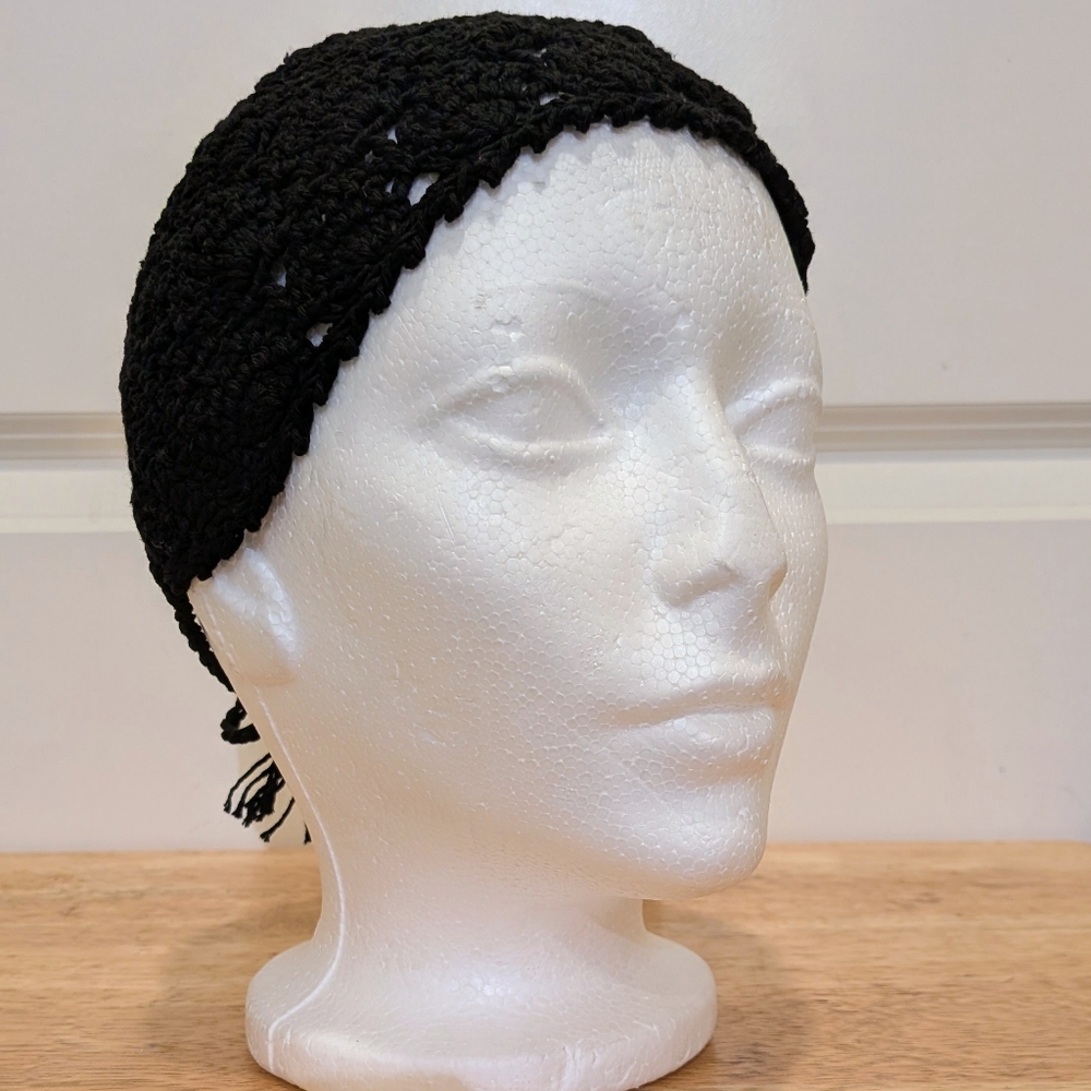 NWOT Beckwoman Handmade Crocheted Cotton Tie Back Hairband - Picture 5 of 7